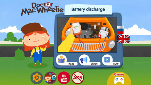 اسکرین شات بازی Doctor McWheelie: Battery discharge animated book 7