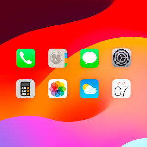 اسکرین شات برنامه UI iOS 17 - icon pack 1