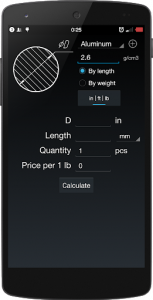 اسکرین شات برنامه Metal Weight  Calculator 3