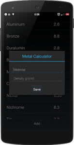 اسکرین شات برنامه Metal Weight  Calculator 5
