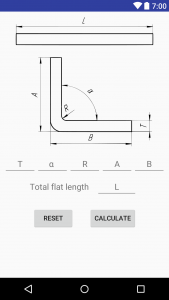 اسکرین شات برنامه Bending Sheet Metal Calculator 2