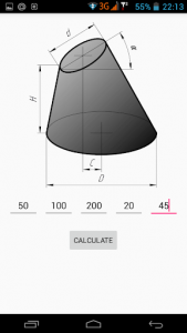 اسکرین شات برنامه Flat pattern cone calculator 8