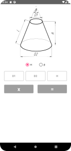 اسکرین شات 4 برنامه Flat pattern cone calculator