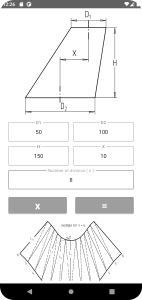 اسکرین شات 6 برنامه Flat pattern cone calculator