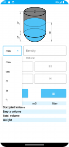 اسکرین شات 2 برنامه Tank Volume Calculator