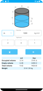 اسکرین شات 3 برنامه Tank Volume Calculator