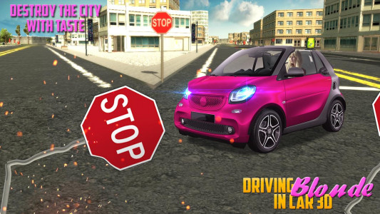 اسکرین شات بازی Driving Blonde Car 3D City Sim 1