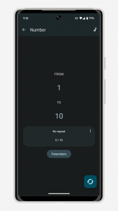 اسکرین شات 2 برنامه Random Number Generator