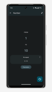 اسکرین شات 2 برنامه Random Number Generator