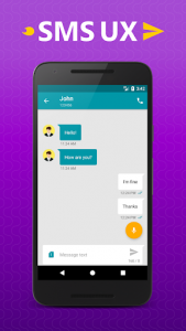 اسکرین شات برنامه Sms UX - Fast sms app, messenger, voice to text 3