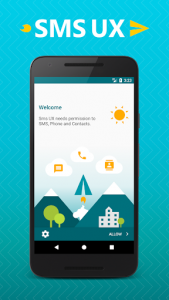 اسکرین شات برنامه Sms UX - Fast sms app, messenger, voice to text 1