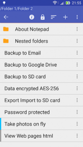 اسکرین شات برنامه Notepad with password FREE 2