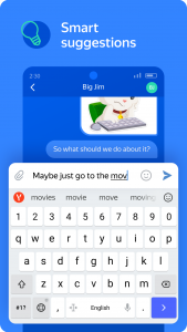 اسکرین شات برنامه Yandex Keyboard 1