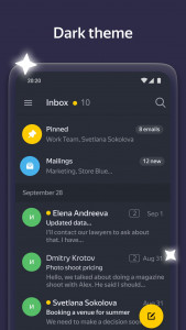 اسکرین شات 5 برنامه Yandex Mail: Email & Cloud