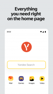 اسکرین شات برنامه Yandex Start 1