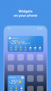 اسکرین شات برنامه Yandex Weather 5