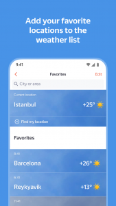 اسکرین شات برنامه Yandex Weather 3