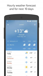اسکرین شات برنامه Yandex Weather 1