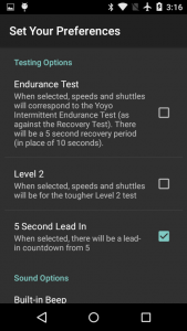 اسکرین شات برنامه Yo-Yo Intermittent Test 6