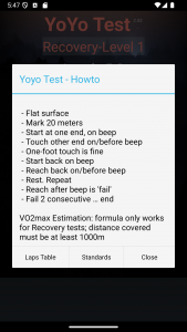 اسکرین شات 8 برنامه Yo-Yo Intermittent Test