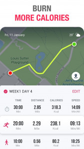 اسکرین شات 3 برنامه Running App - Lose Weight App