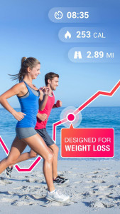 اسکرین شات 1 برنامه Running App - Lose Weight App