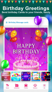 اسکرین شات برنامه Birthday Photo Frame Maker App 5