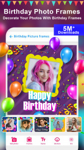 اسکرین شات برنامه Birthday Photo Frame Maker App 1