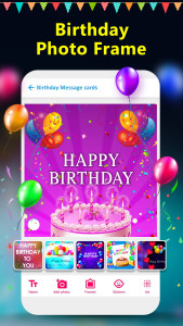اسکرین شات 3 برنامه Happy birthday photo frame