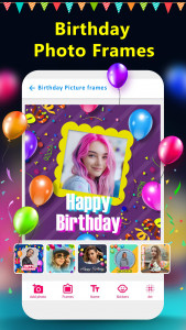 اسکرین شات 1 برنامه Birthday Photo Frame Maker App