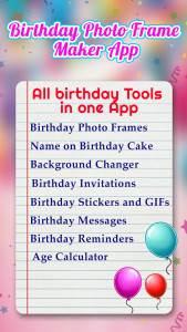 اسکرین شات برنامه Birthday Photo Frame Maker App 7