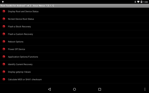 اسکرین شات برنامه Root Toolkit for Android™ 1