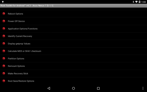 اسکرین شات برنامه Root Toolkit for Android™ 2