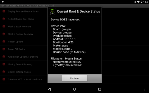 اسکرین شات برنامه Root Toolkit for Android™ 3