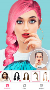 اسکرین شات 5 برنامه Hairstyle Changer - HairStyle