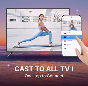 اسکرین شات 1 برنامه Cast to TV - Screen Mirroring