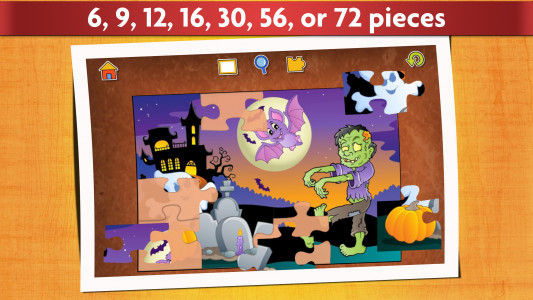 اسکرین شات 2 بازی Kids Halloween Jigsaw Puzzles
