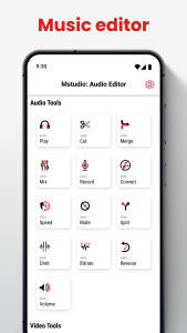 اسکرین شات 1 برنامه Mstudio : Audio & Music Editor