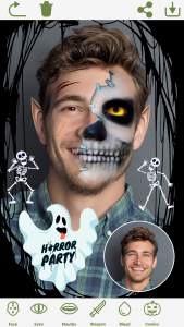 اسکرین شات 3 برنامه Photo Editor: Halloween Makeup