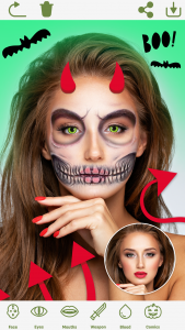 اسکرین شات 2 برنامه Photo Editor: Halloween Makeup