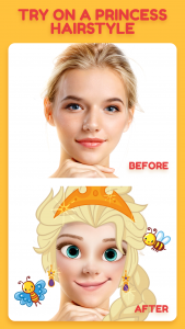 اسکرین شات برنامه Toon app - princess camera 2