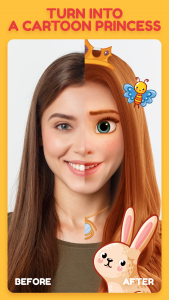 اسکرین شات 1 برنامه Toon app - princess camera