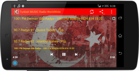 اسکرین شات برنامه Turkish MUSIC Radio WorldWide 5