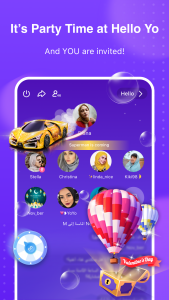 اسکرین شات 4 برنامه Hello Yo - Group Chat Rooms