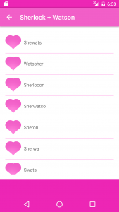 اسکرین شات 4 بازی Fandom Ship Names Generator