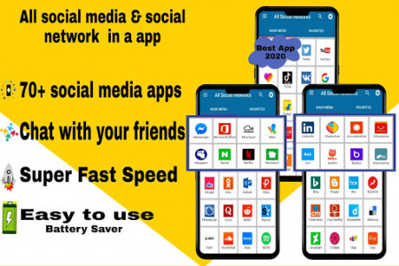اسکرین شات برنامه All social media apps 2020 1