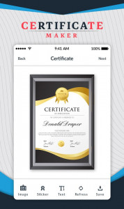 اسکرین شات برنامه Certificate Maker - Certificate Design 1