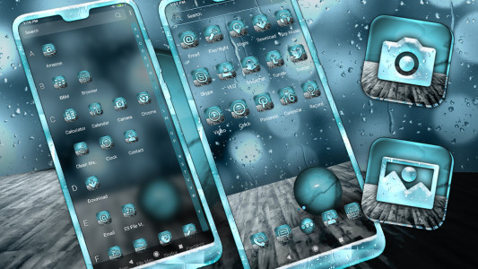 اسکرین شات 3 برنامه Bokeh Glass Effect Theme
