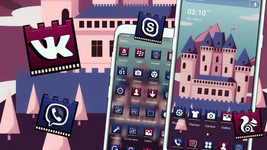 اسکرین شات 1 برنامه Castle Illustration Theme