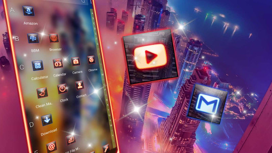 اسکرین شات 4 برنامه City Night TopView Theme